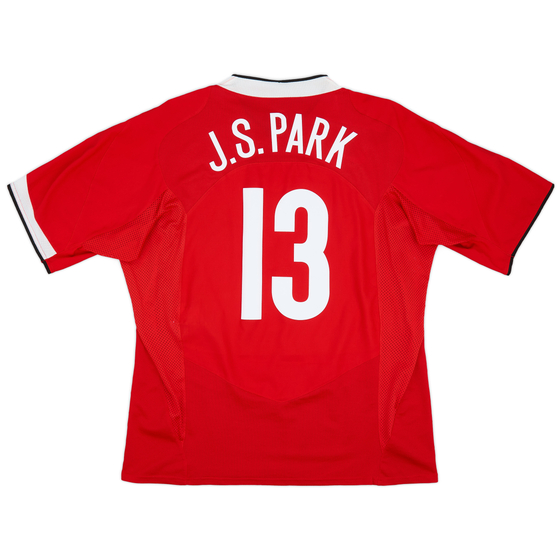 2004-06 Manchester United Home Shirt J.S. Park #13 - 9/10 - (XXL)