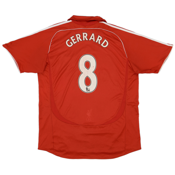 2006-08 Liverpool Home Shirt Gerrard #8 - 6/10 - (XL)