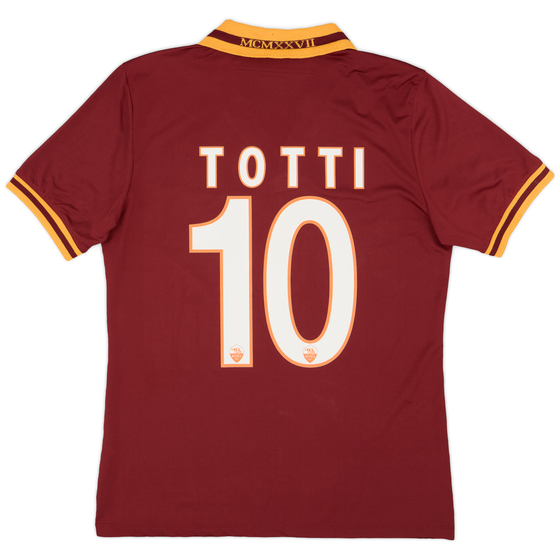 2013-14 Roma Home Shirt Totti #10 - 7/10 - (L)