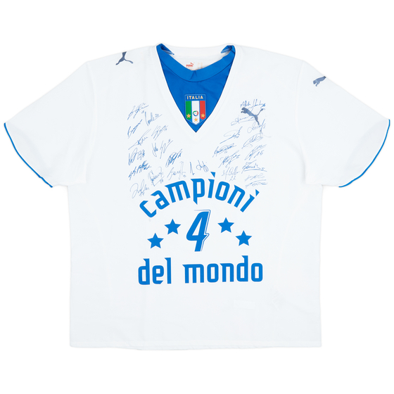 2006 Italy 'Campioni del Mondo' 'Signed' Away Shirt - 6/10 - (XXL)