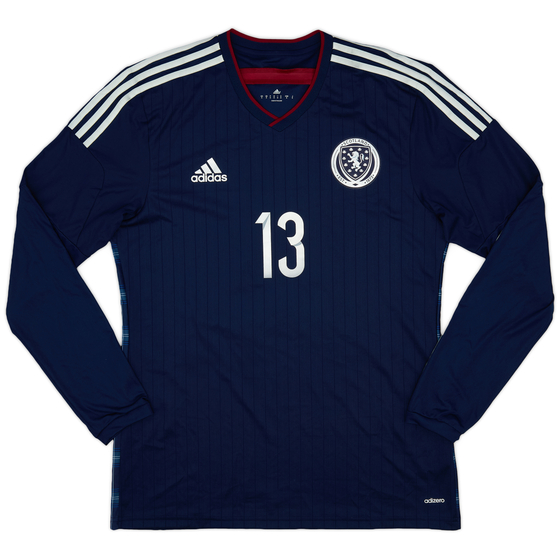 2014-15 Scotland Player Issue Home L/S Shirt #13 - 9/10 - (M)