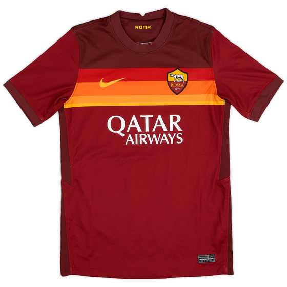 2020-21 Roma Home Shirt - 8/10 - (L.Boys)