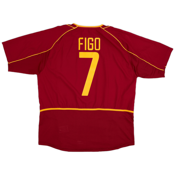 2002-04 Portugal Home Shirt Figo #7 - 7/10 - (XL)
