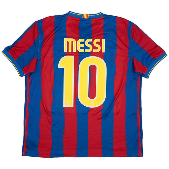 2009-10 Barcelona Home Shirt Messi #10 - 7/10 - (XL)