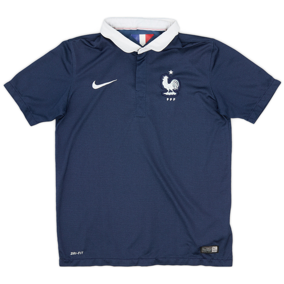 2014-15 France Home Shirt - 9/10 - (L.Boys)