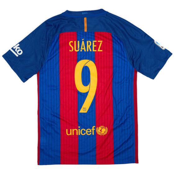 2016-17 Barcelona Home Shirt Suarez #9 (S)