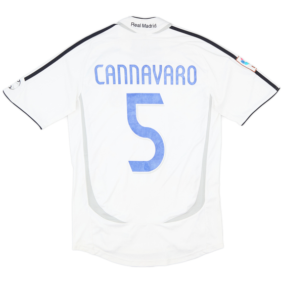 2006-07 Real Madrid Home Shirt Cannavaro #5 - 5/10 - (S)