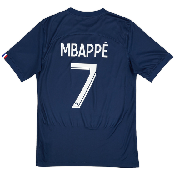 2022-23 Paris Saint-Germain Home Shirt Mbappe #7 - 9/10 - (S)