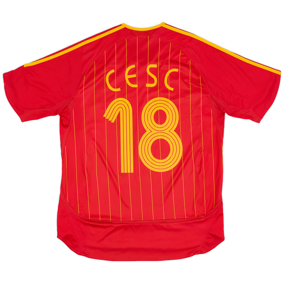 2006-08 Spain Home Shirt Cesc #18 - 9/10 - (L)