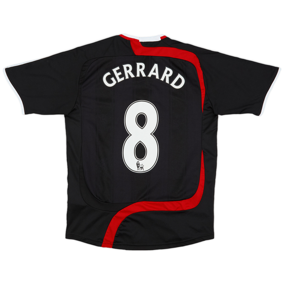 2007-08 Liverpool Third Shirt Gerrard #8 - 8/10 - (L.Boys)