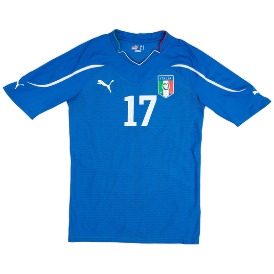 2010-12 Italy Player Issue Home Shirt #17 - 8/10 - (L)