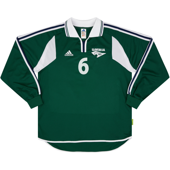 2001 Slovenia Match Worn Home L/S Shirt #6 (Knavs) v Denmark