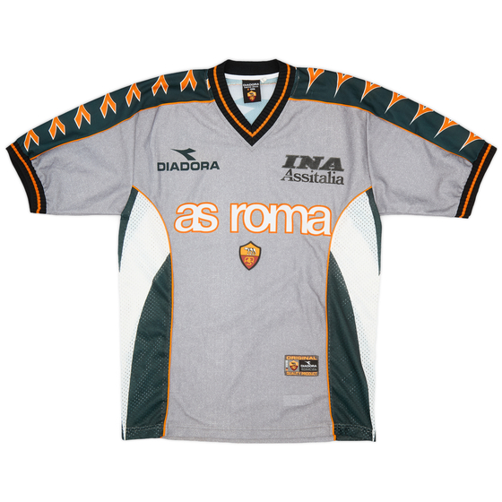 1999-00 Roma Diadora Training Shirt - 8/10 - (S)