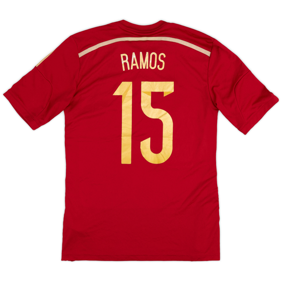 2013-15 Spain Home Shirt Ramos #15 - 7/10 - (M)