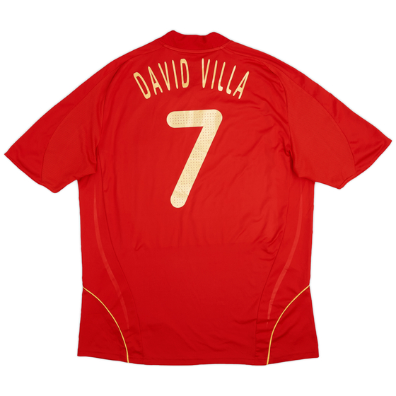 2007-09 Spain Home Shirt David Villa #7 - 6/10 - (XL)
