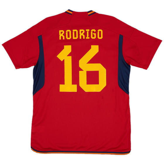 2022-23 Spain Home Shirt Rodri #16