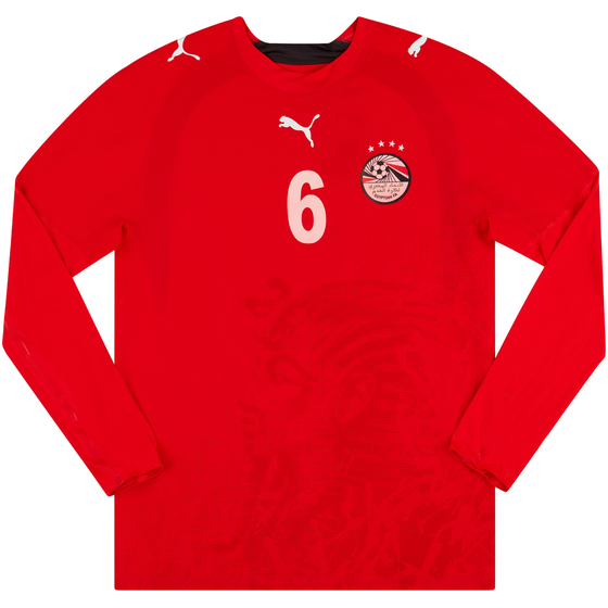 2007 Egypt Match Worn Home L/S Shirt #6 (Mostafa) v Sweden