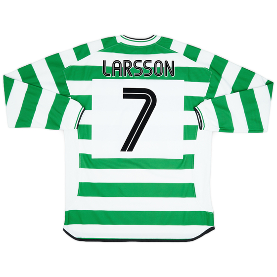2001-03 Celtic Home L/S Shirt Larsson #7 - 9/10 - (XL)