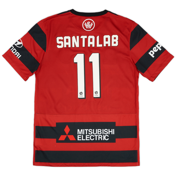 2015-16 Western Sydney Wanderers Home Shirt Santalab #11 - 9/10 - (M)