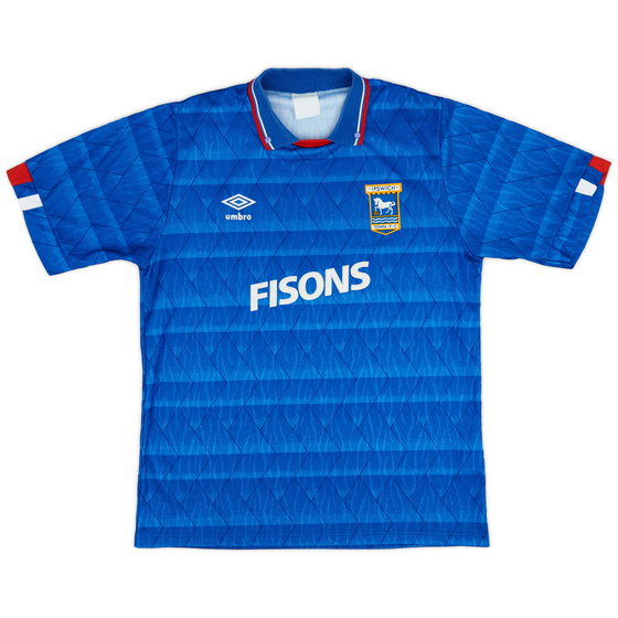 1989-92 Ipswich Home Shirt - 9/10 - (L)