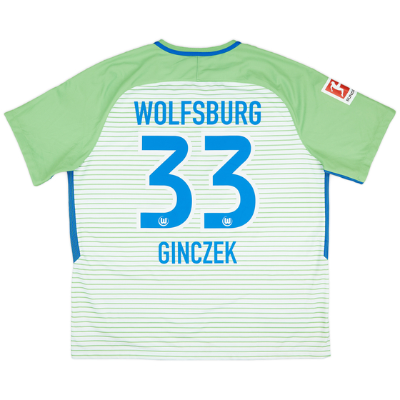 2017-18 Wolfsburg Home Shirt Ginczek #33 - 8/10 - (XXL)