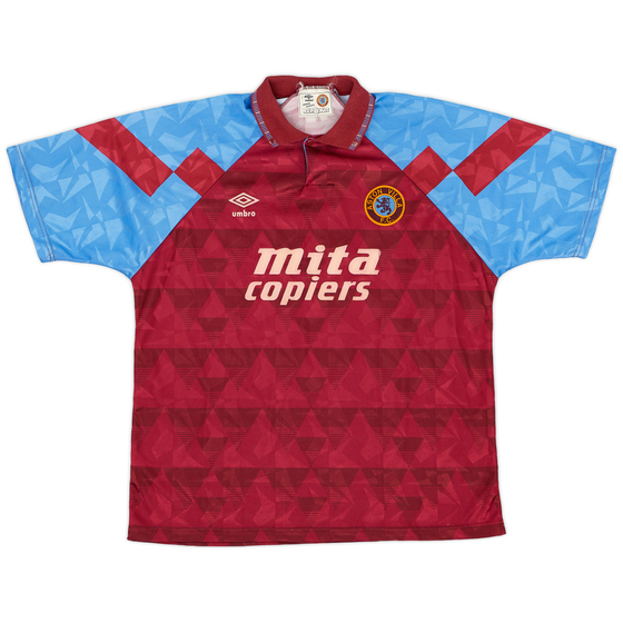 1990-92 Aston Villa Home Shirt - 9/10 - (XL)