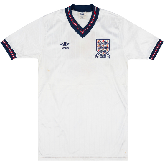 1985 England U-16 Match Issue Home Shirt #9 (Robins)