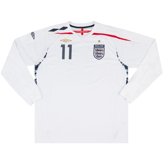 2008 England U-17 Match Issue Home L/S Shirt #11 (Ince)