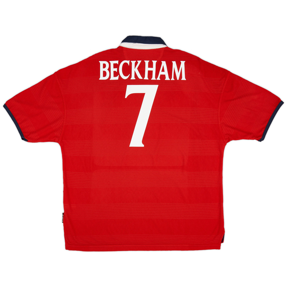 1999-01 England Away Shirt Beckham #7