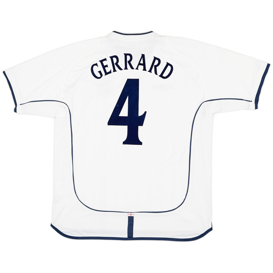 2001-03 England Home Shirt Gerrard #4