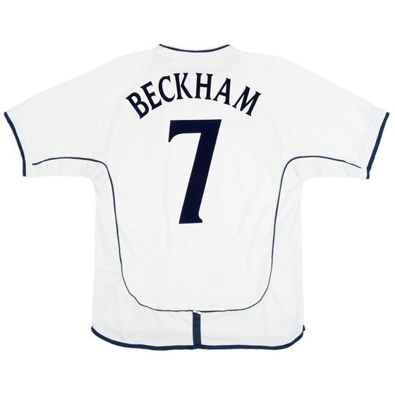 2001-03 England Home Shirt Beckham #7