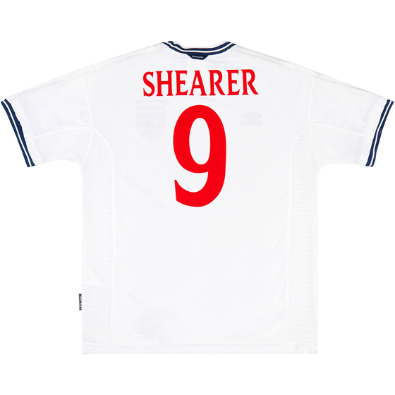1999-01 England Home Shirt Shearer #9 - 8/10