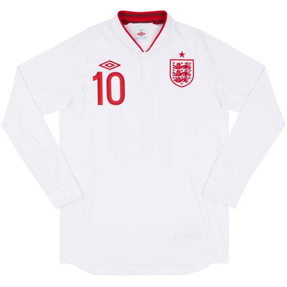 2013 England U-21 Match Issue Home L/S Shirt Ince #10