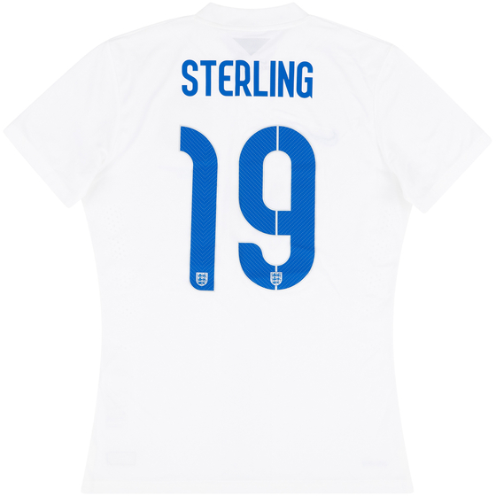 2014 England Match Issue Home Shirt Sterling #19 (v Scotland)