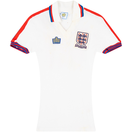 1980 England U-21 Match Worn Home Shirt #10 (Owen) v Scotland