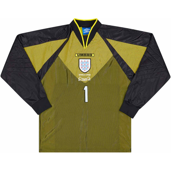 1998-99 England U-18 Match Issue GK Shirt #1 (Evans)