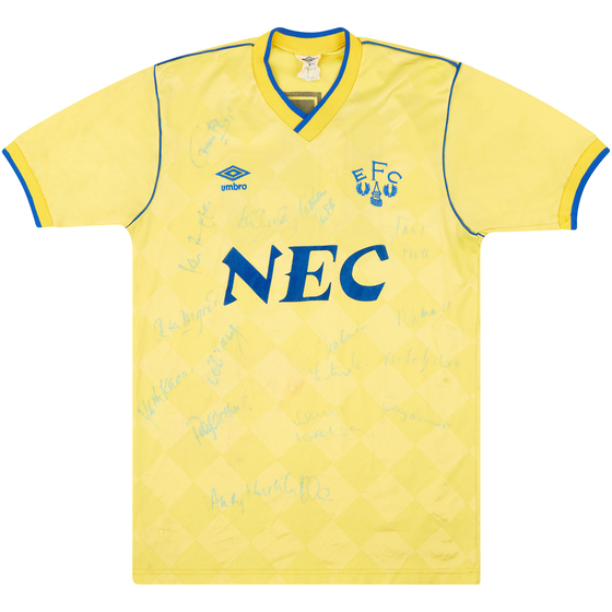 1986-88 Everton Match Issue Signed Away Shirt #15