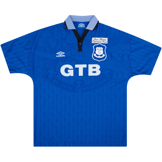 1996-97 Everton Match Worn Dave Watson Testimonial Home Shirt #17 (McCann) v Rangers