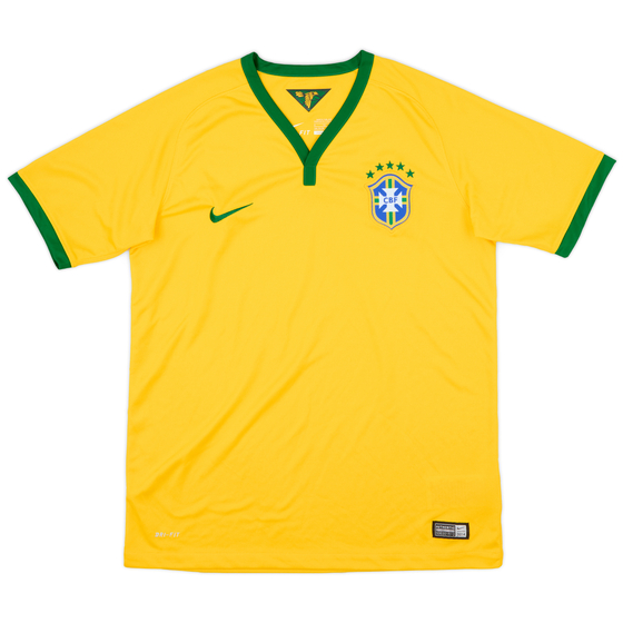 2014-15 Brazil Home Shirt - 9/10 - (XL.Boys)