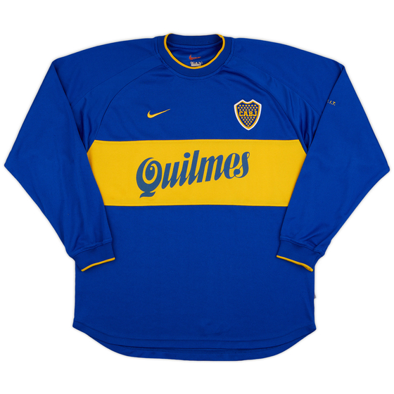 2000-01 Boca Juniors Home L/S Shirt - 9/10 - (M)