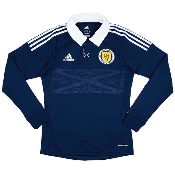 2011-13 Scotland Authentic Home L/S Shirt - 10/10 - (S)