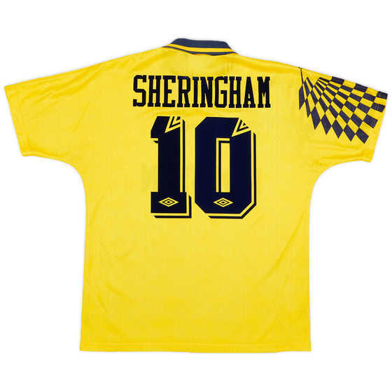 1991-95 Tottenham Away Shirt Sheringham #10 - 8/10 - (L)
