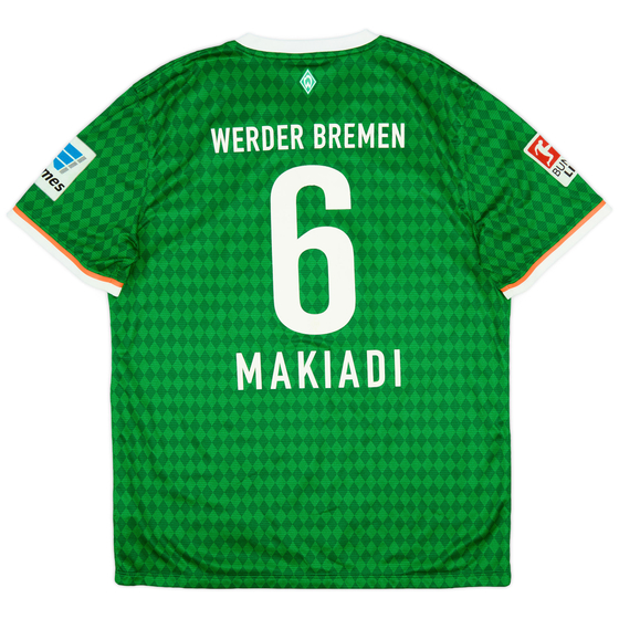 2013-14 Werder Bremen Home Shirt Makiadi #6 - 9/10 - (L)