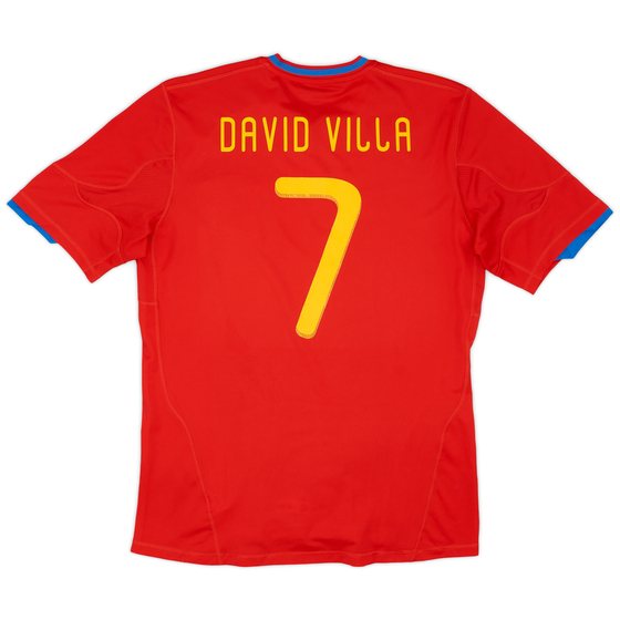 2009-10 Spain Home Shirt David Villa #7 - 9/10 - (L)