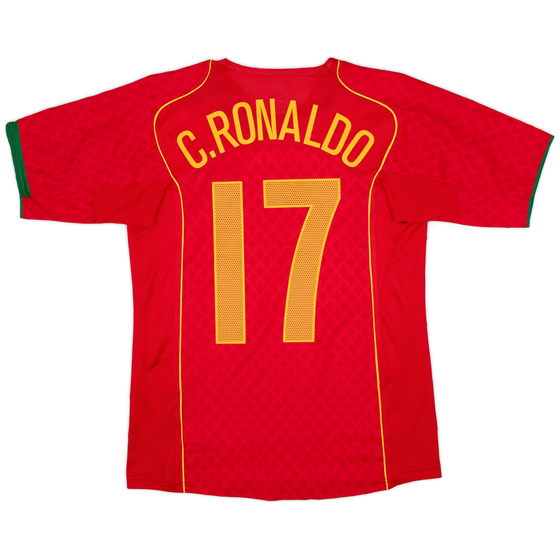 2004-06 Portugal Home Shirt C.Ronaldo #17 - 10/10 - (Women's XL)