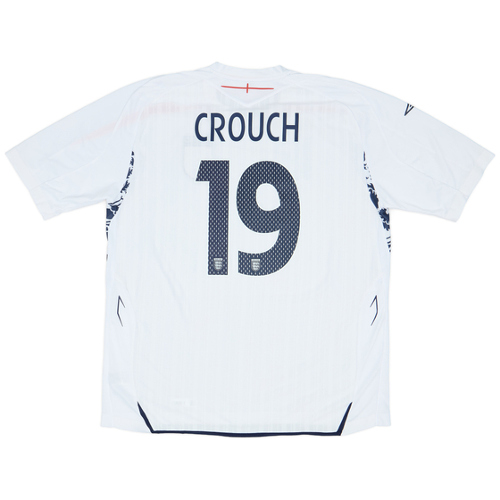 2007-09 England Home Shirt Crouch #19 - 8/10 - (XXL)