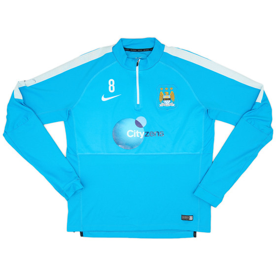 2014-15 Manchester City Player Issue Nike 1/4 Zip Drill Top #8 - 5/10 - (L)