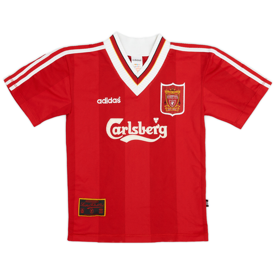 1995-96 Liverpool Home Shirt - 8/10 - (XS.Boys)