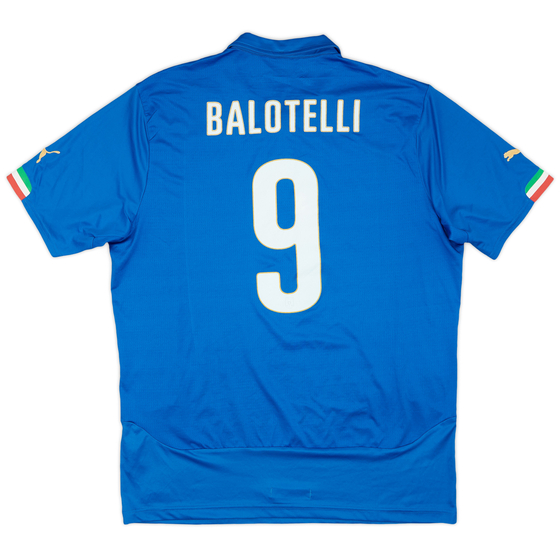 2014-15 Italy Home Shirt Balotelli #9 - 9/10 - (XXL)