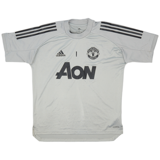 2020-21 Manchester United Staff Issue adidas Training Shirt 'I' - 9/10 - (M)